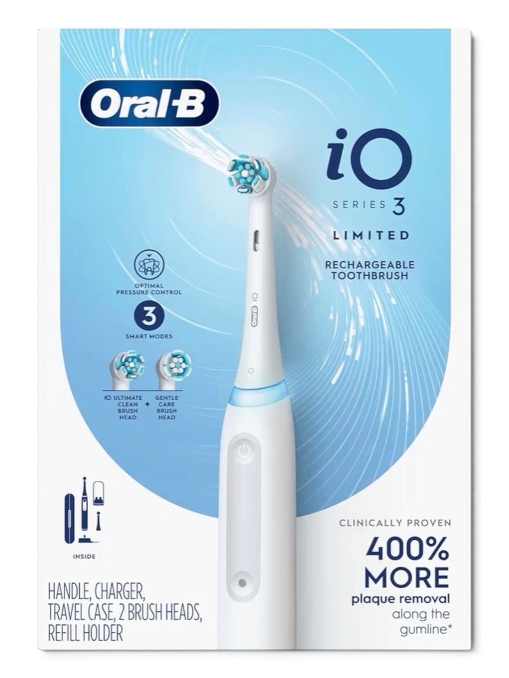 Oral-B iO Series 3 Limited Deep Clean Electric Toothbrush White BNIB